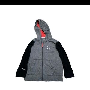 Abercrombie Kids Gray/Black Zip Up Hoodie - Size 5/6 - Excellent Condition